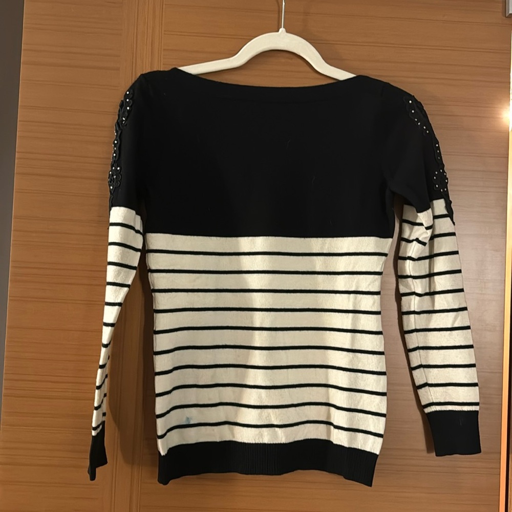 Sweater, size medium, bedazzled stripped